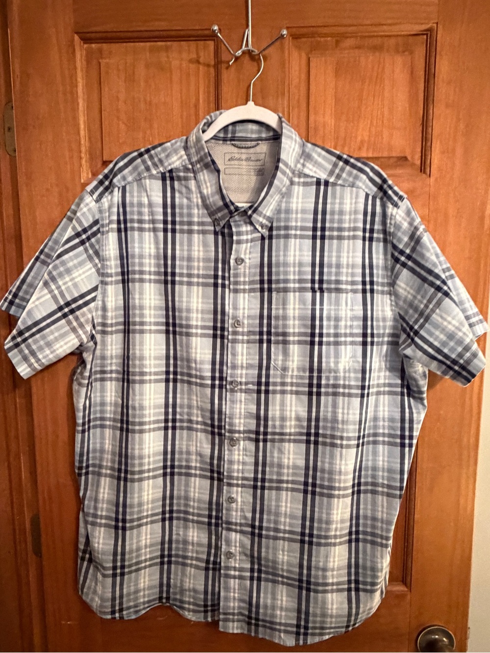 Eddie Bauer Classic Men's Plaid Short Sleeve Button-Down. SPR/SUM 23. Size 2X